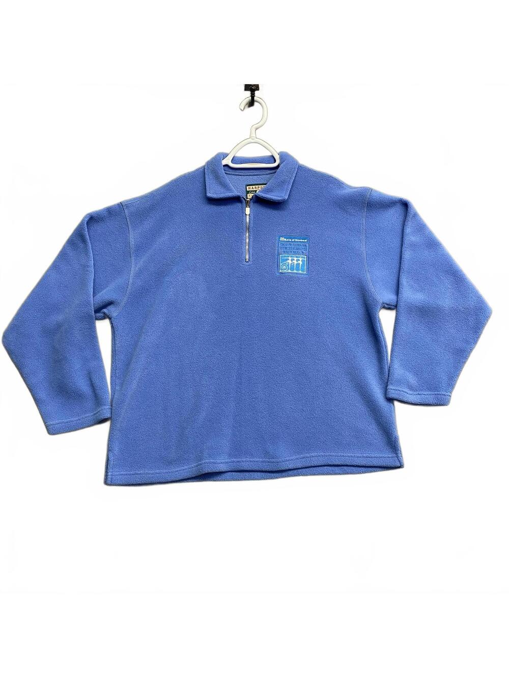 VTG 90s Harpurs Fleece M Canadian Precision Skating Champ BMO Embroidered Men's